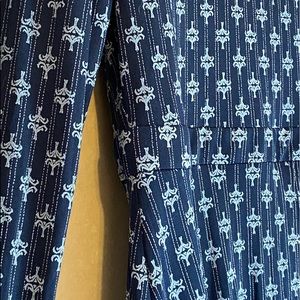 Tory Burch Dress, Size XL, Navy/Light Blue, Fit & Flare